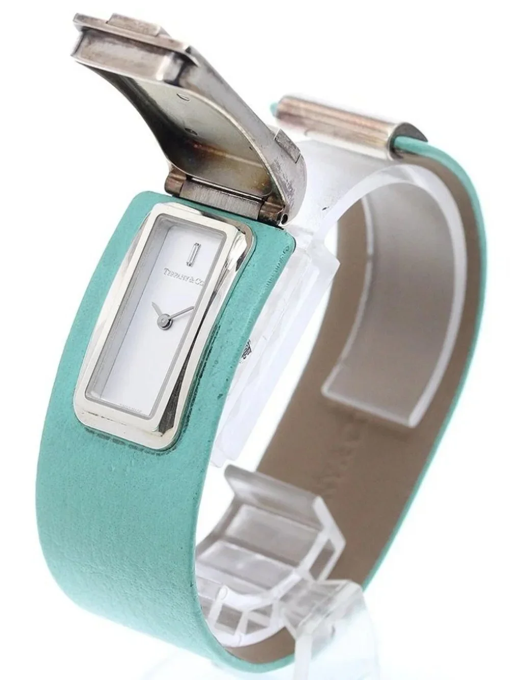 TIFFANY&Co. T Bangle Watch SV925 Silver Dial Quartz Ladies Watch